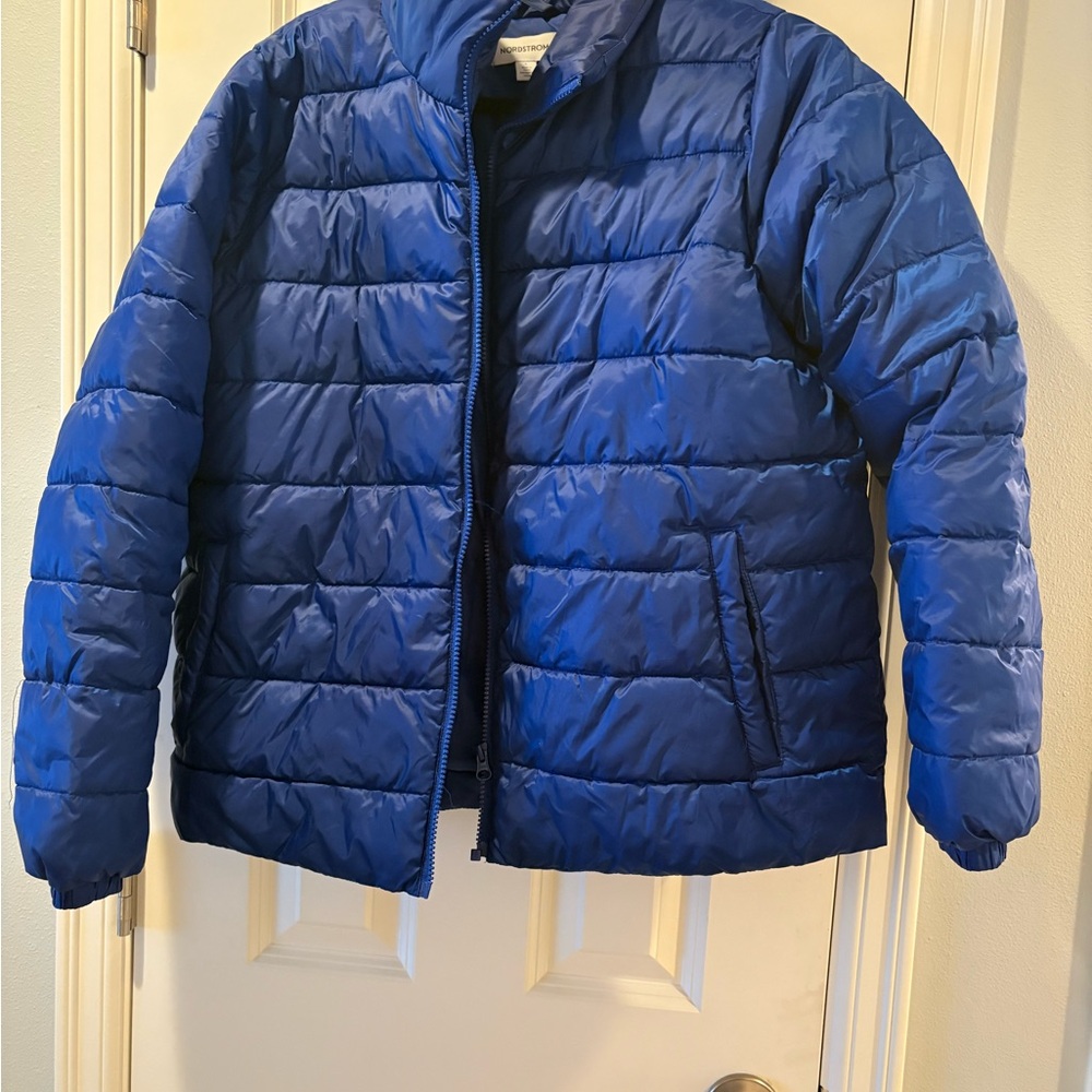 Elegant Royal Blue Women's Puffer Jacket